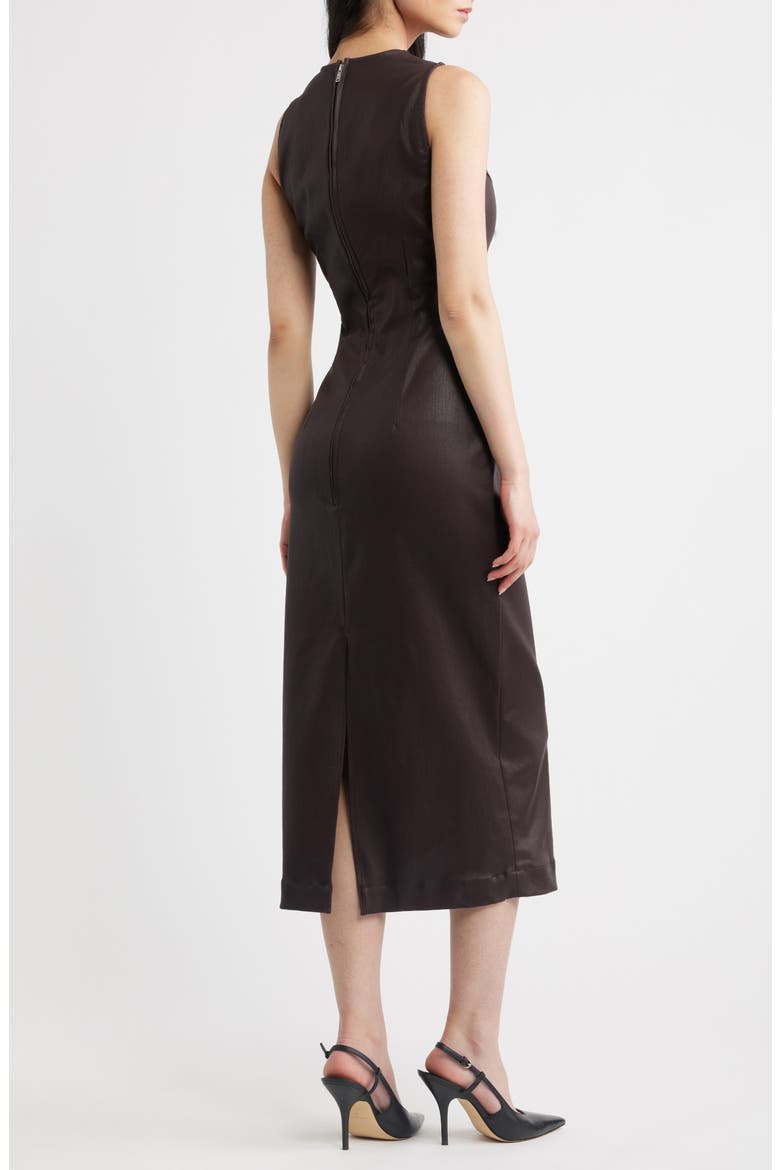 Esme Coated Midi Dress, Alternate, color, BRAMBLE COATED