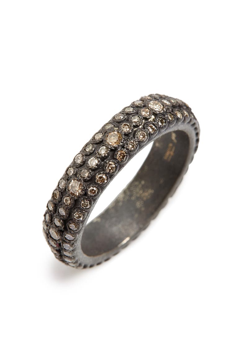 Old World Eternity Diamond Stack Ring, Main, color, SILVER