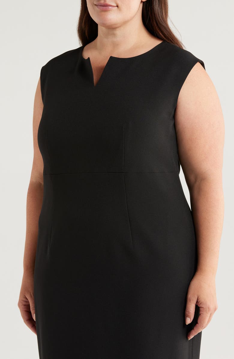 KASPER Notch Neckline Sleeveless Sheath Dress, Alternate, color, Black