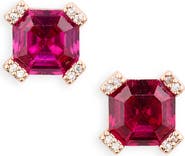 Kate Spade New York asscher cut crystal stud earrings