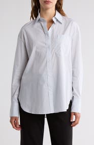 TWP Big Joe Oversize Stripe Button-Up Shirt