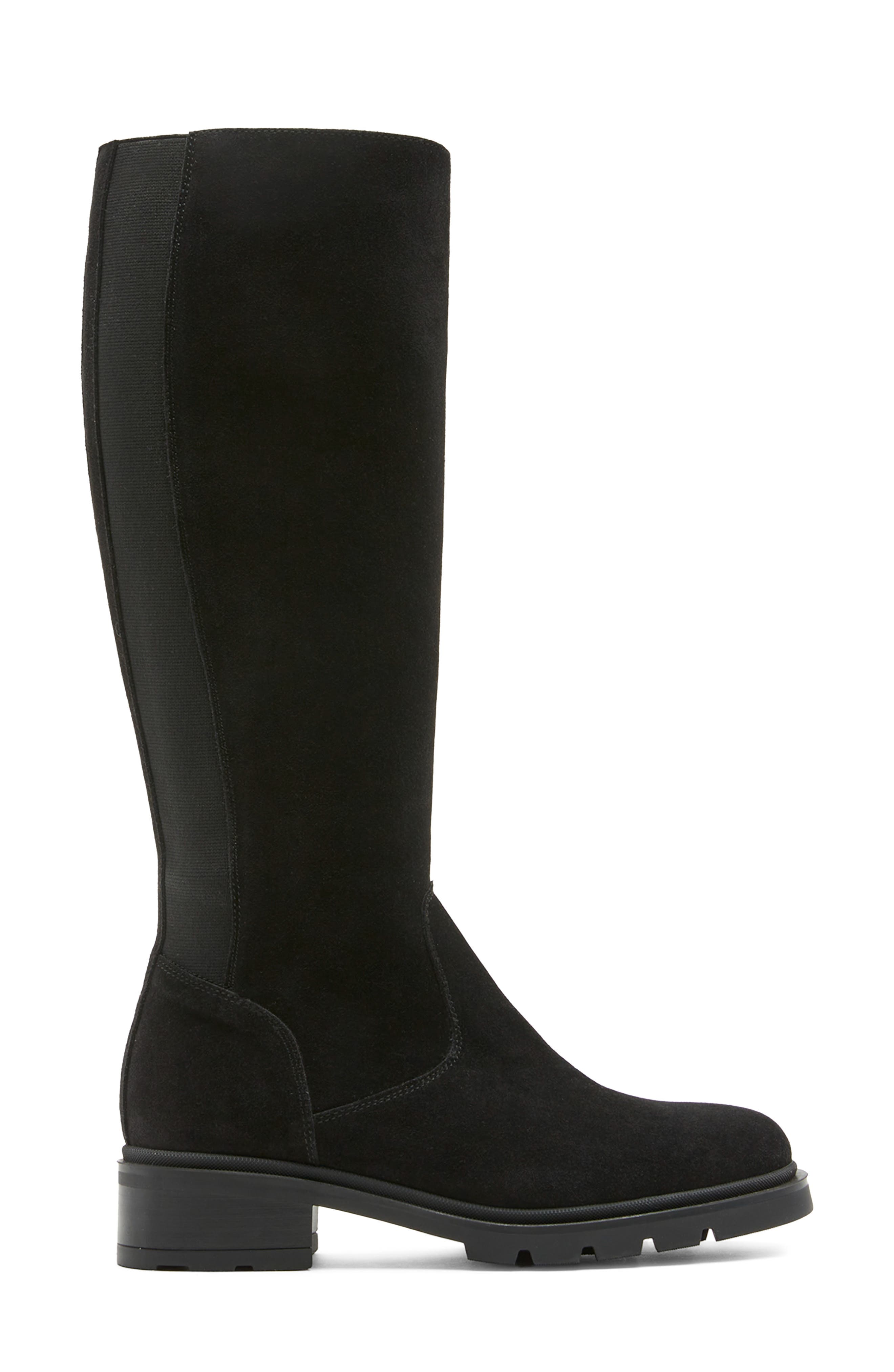Superb Knee High Boot - Wide Calf, Alternate, color, BLACK SUEDE