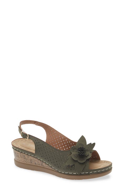 Bethea Floral Appliqué Slingback Sandal (Women)