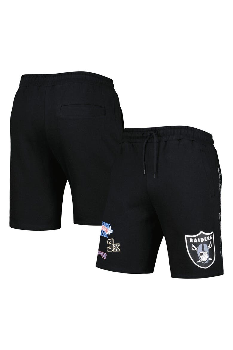Men's New Era Black Las Vegas Raiders Historic Champs Shorts, Main, color, Black