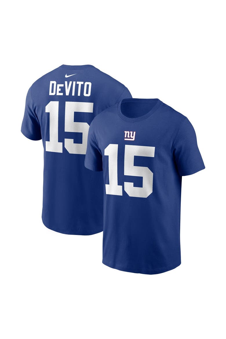 Men's Nike Tommy DeVito Royal New York Giants Name & Number T-Shirt, Alternate, color, Royal
