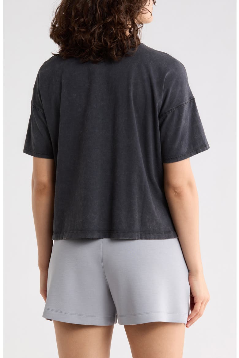 Stone Wash Boxy Crop T-Shirt, Alternate, color, BLACK