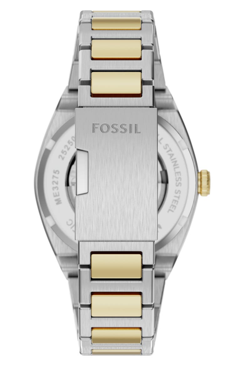 Everett Automatic Bracelet Watch, 42mm, Alternate, color, TWO TONE/ BLUE
