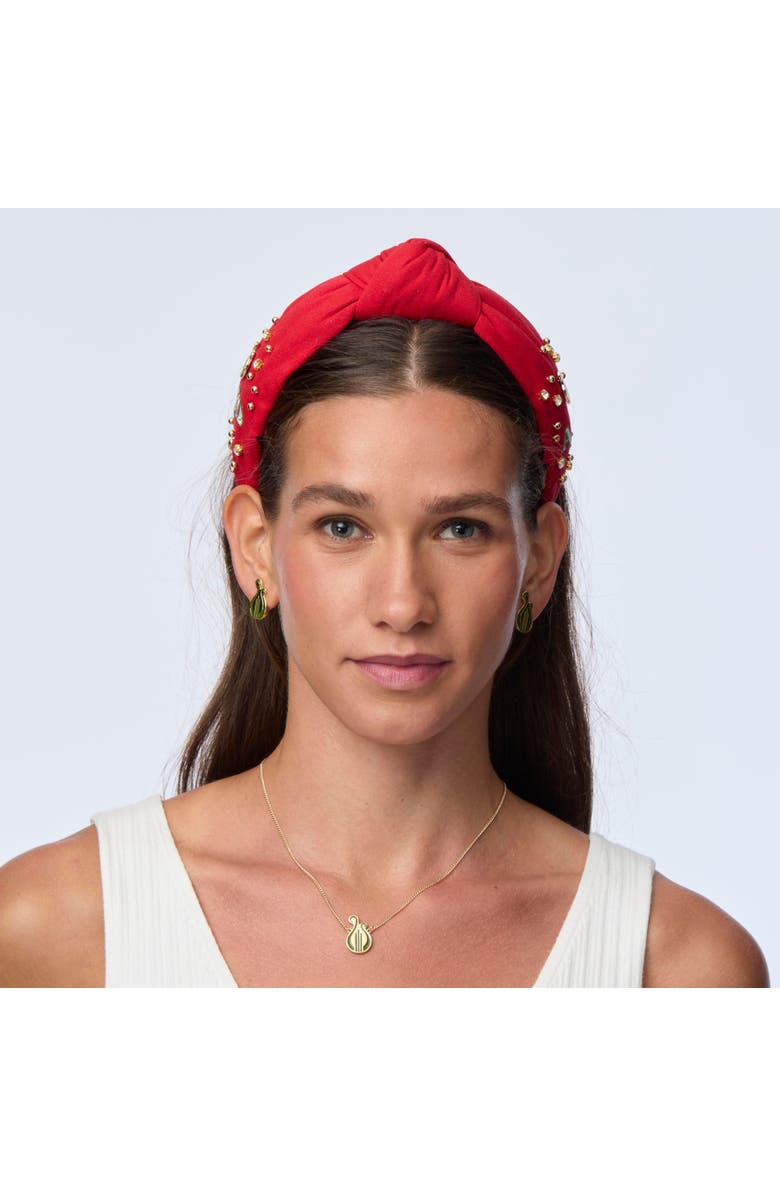 Lele Sadoughi Alpha Chi Omega Knotted Headband, Alternate, color, Scarlet 600