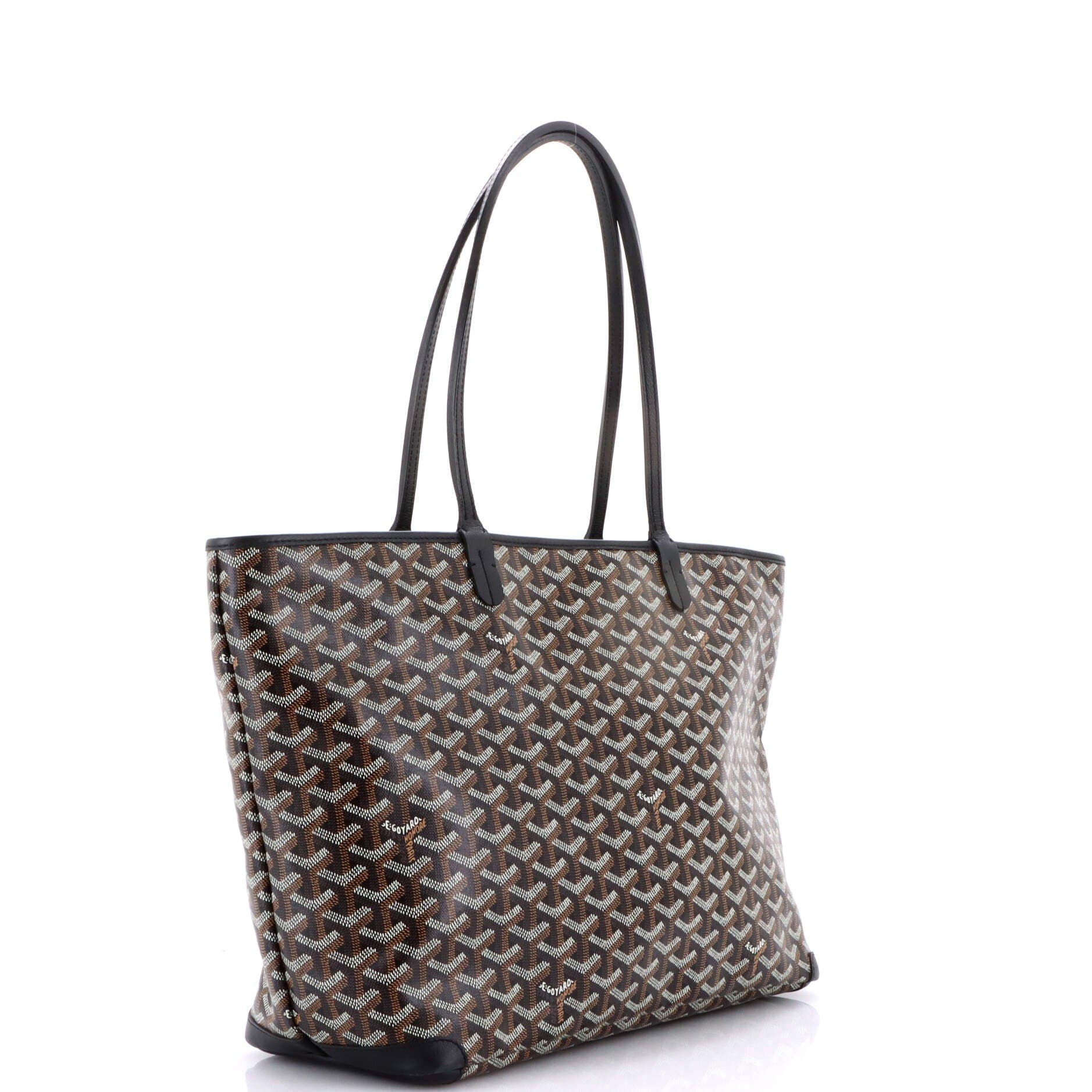 Pre-Owned Goyard Artois Tote Coated Canvas MM, Alternate, color, Black