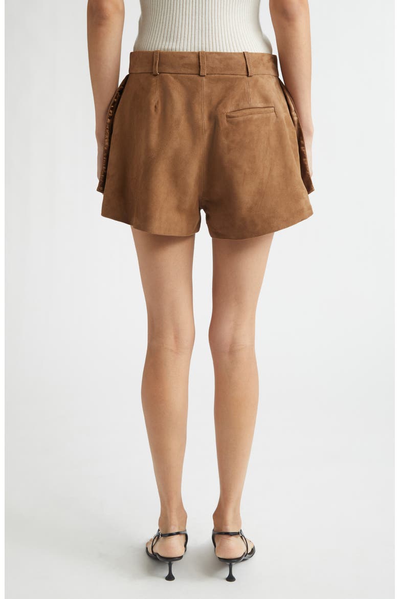 Jacket Hem Suede Shorts, Alternate, color, TAN