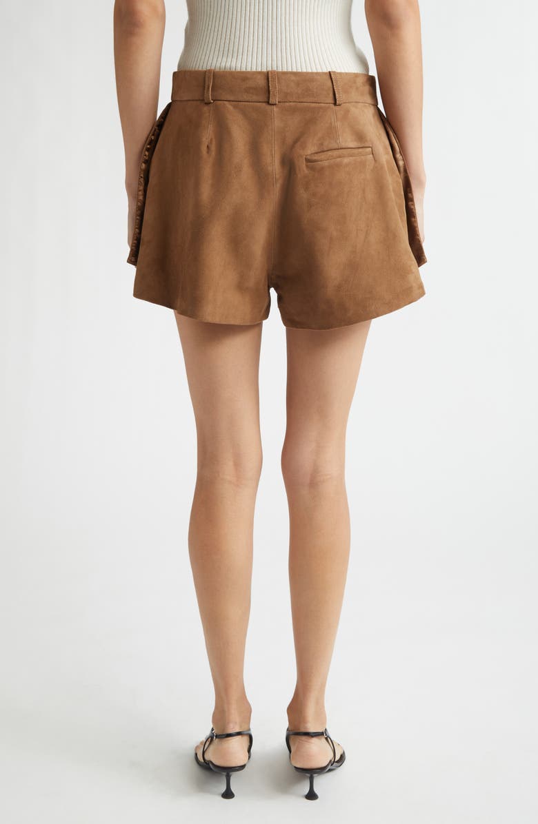 MONSE Jacket Hem Suede Shorts, Alternate, color, Tan