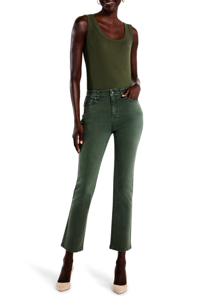 High Waist Ankle Straight Leg Jeans, Alternate, color, BRIAR
