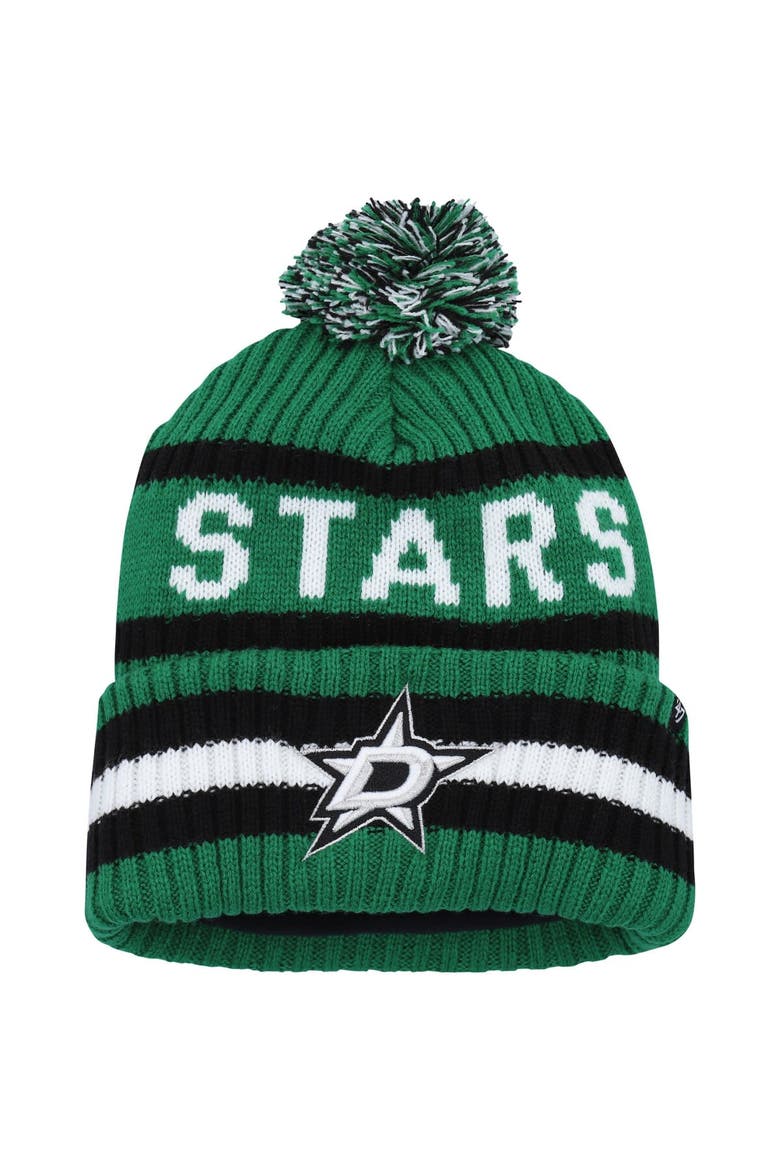 Men's '47 Kelly Green Dallas Stars Bering Cuffed Knit Hat with Pom, Main, color, Kelly Green