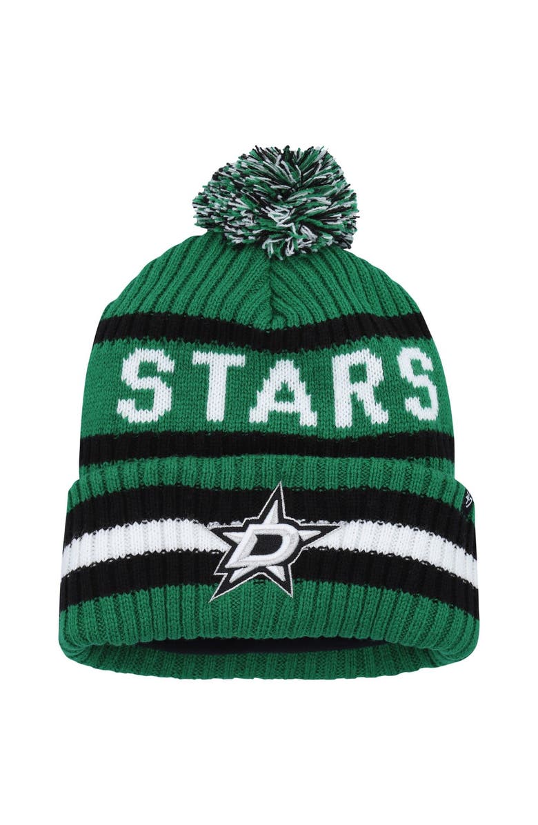 '47 Men's '47 Kelly Green Dallas Stars Bering Cuffed Knit Hat with Pom, Main, color, Kelly Green