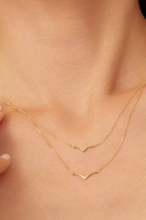 Oradina 14k Yellow Gold Fly High Layered Pendant Necklace In Gold