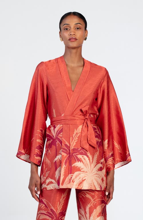Diarrablu Mini Kimono Coverup Coco Terracota In Coco Terracota