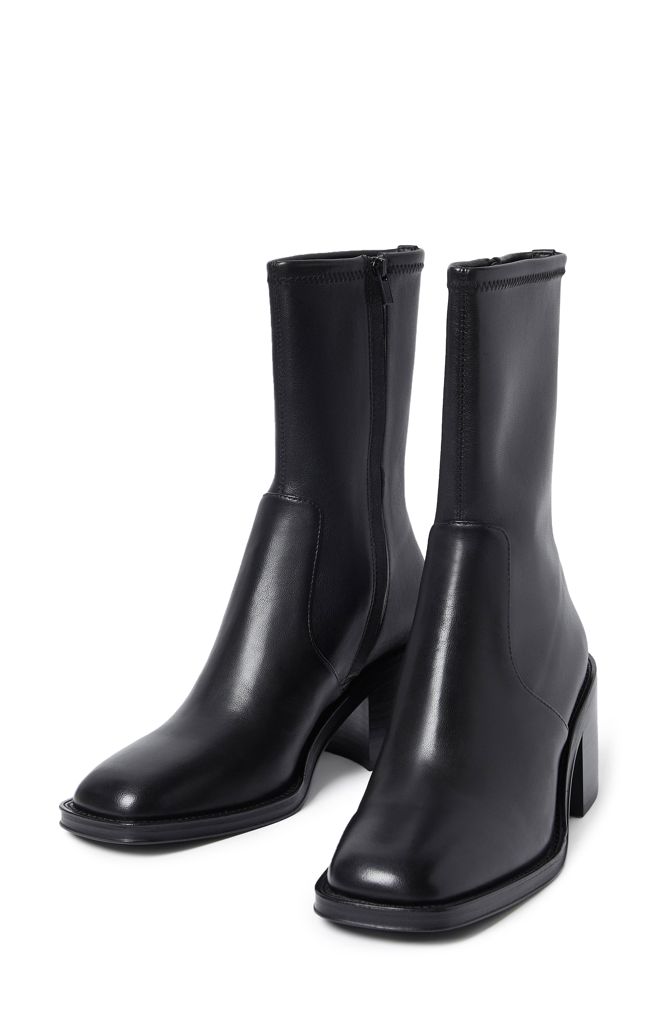 Loeffler Randall Nolan Stretch Ankle Bootie, Alternate, color, Black