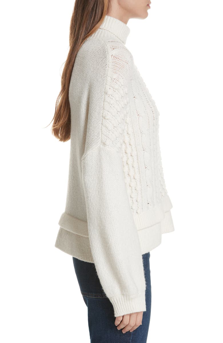 FRAME Popcorn Stitch Wool Blend Sweater, Alternate, color,