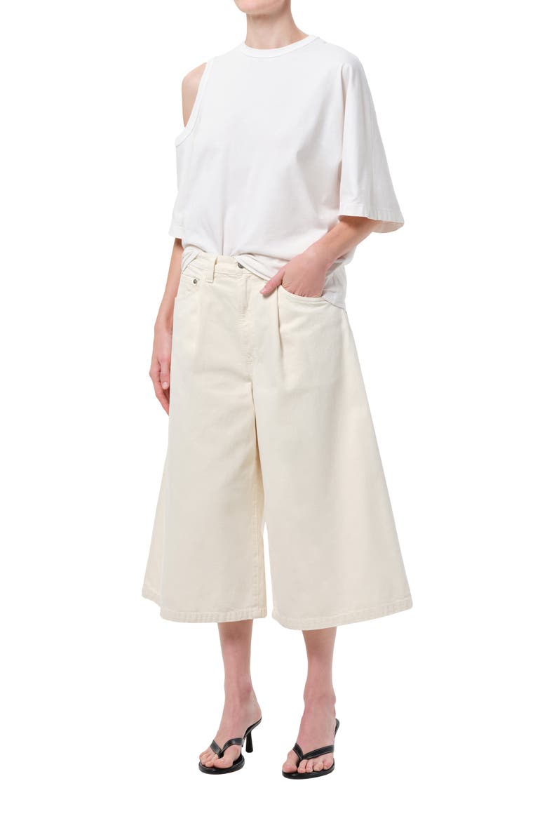 Shoulder Cutout Cotton T-Shirt, Alternate, color, WHITE ASH WORN OFF WHT