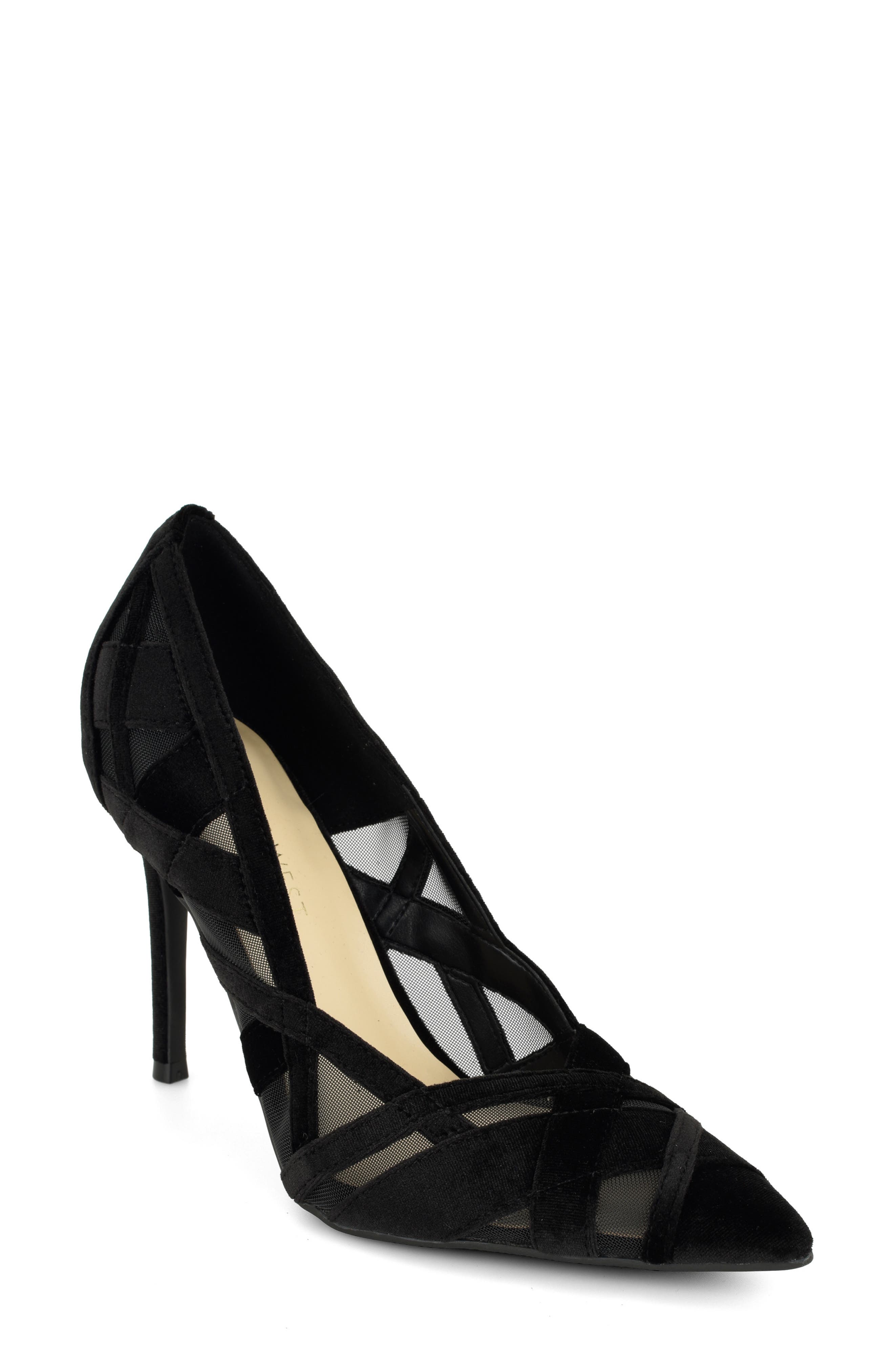 Fraley Pointed Toe Pump, Main, color, BLACK/ BLACK