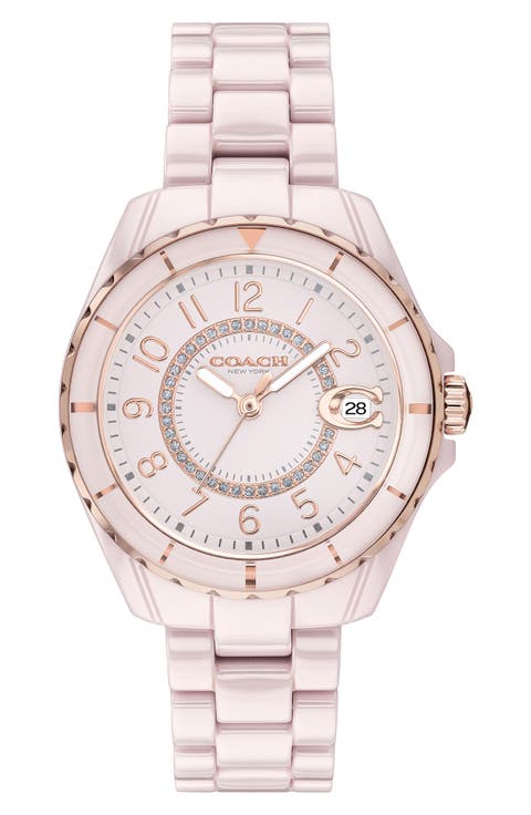 Preston Ceramic Bracelet Watch, 32mm