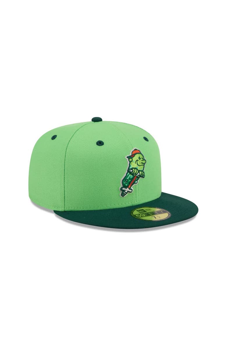 New Era Men's New Era Green Hartford Yard Goats Theme Nights 59FIFTY Fitted Hat, Alternate, color, Green