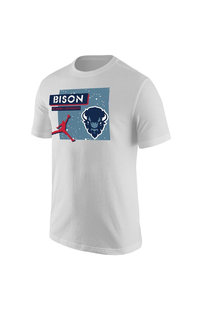 Jordan Brand Men's Jordan Brand White Howard Bison Jumpman Core T-Shirt, Alternate, color, 