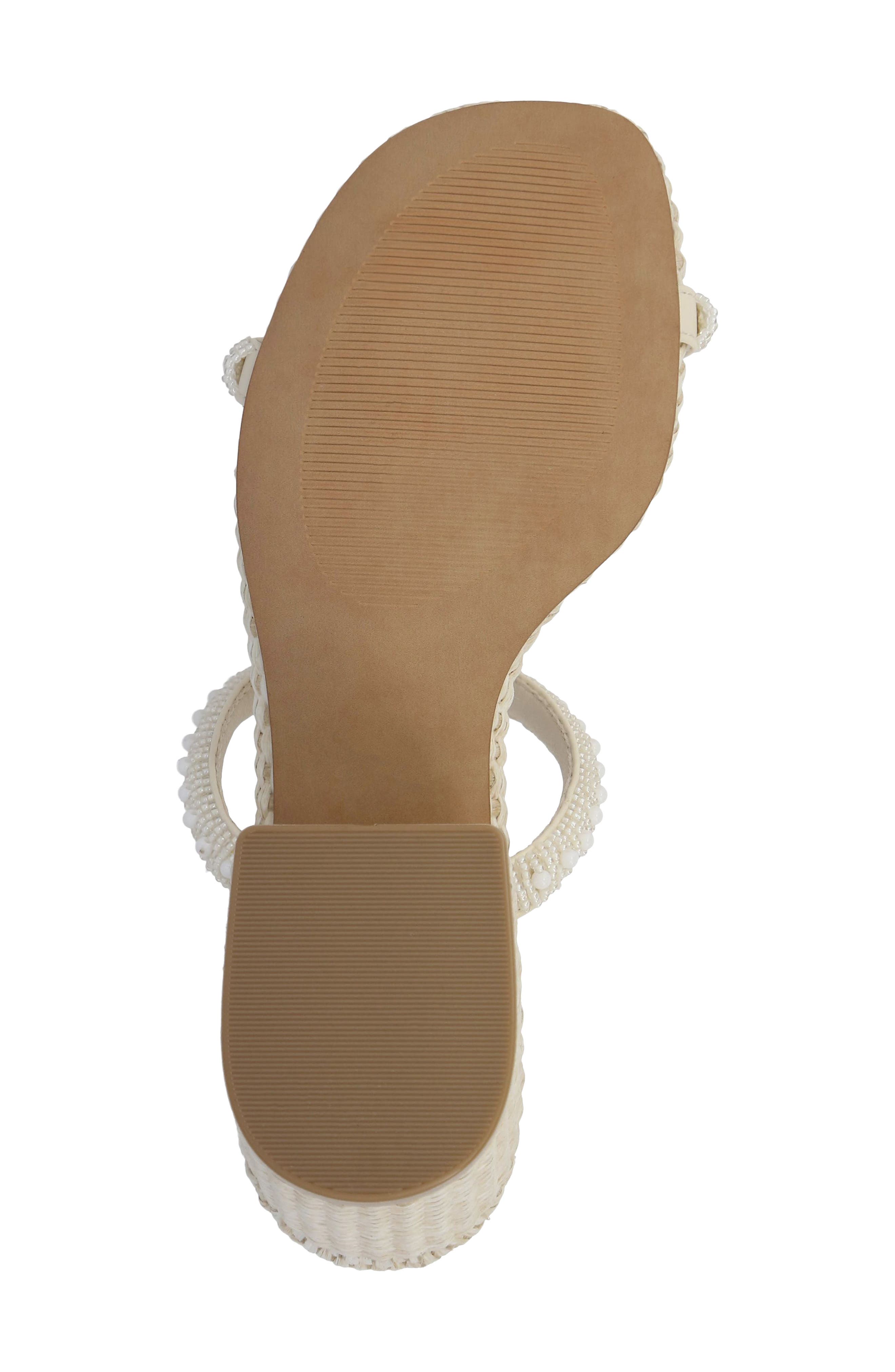 MIA Sabella Embellished Sandal, Alternate, color, Bone Beads