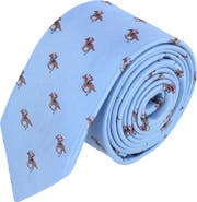 Trafalgar Down The Stretch Racehorse Linen Blend Necktie