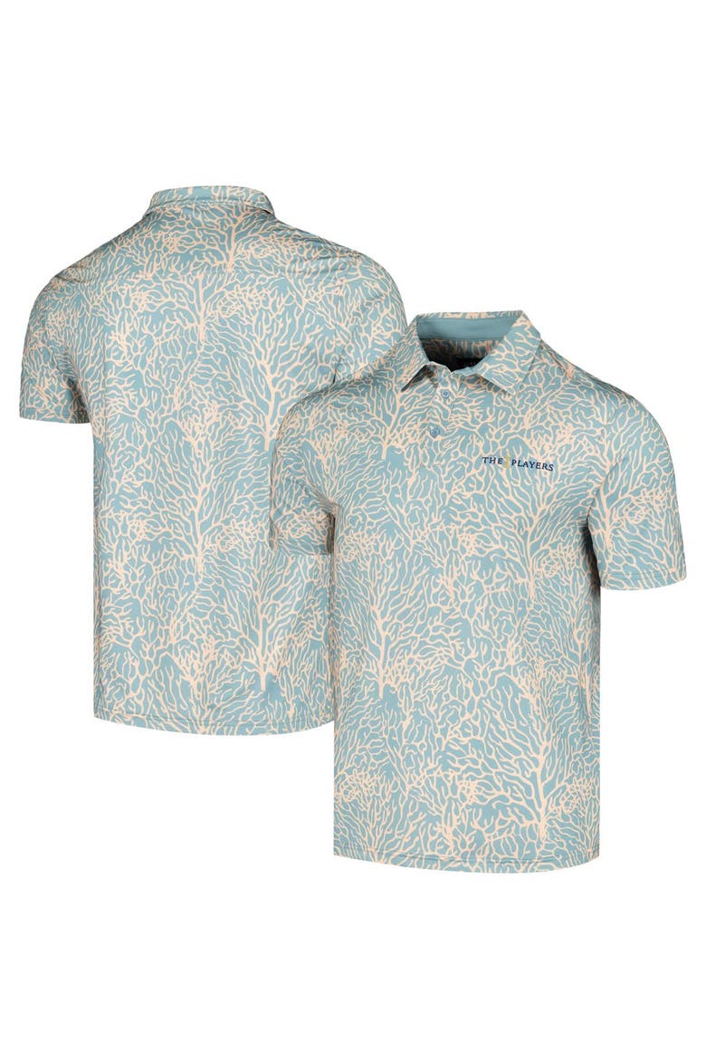 Men's Flomotion Blue THE PLAYERS Coral Reef Polo, Alternate, color, Blue
