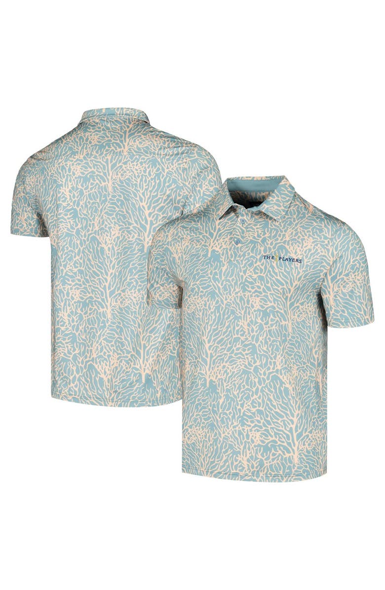 FLOMOTION Men's Flomotion Blue THE PLAYERS Coral Reef Polo, Alternate, color, 