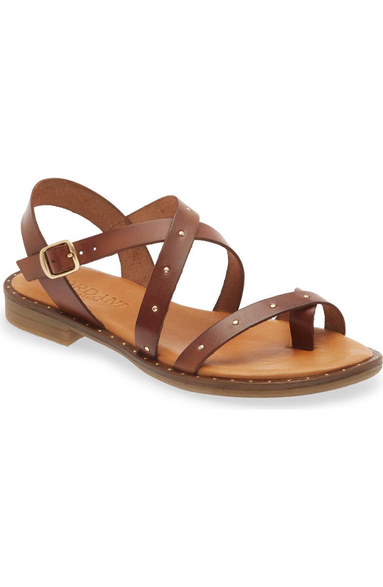 Cordani Florine Strappy Sandal, Main, color, Cognac Leather