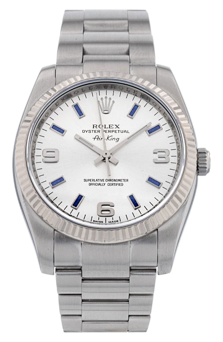 Watchfinder & Co. Rolex Preowned 2009 Air-King Oyster Perpetual Bracelet Watch, 34mm, Main, color,