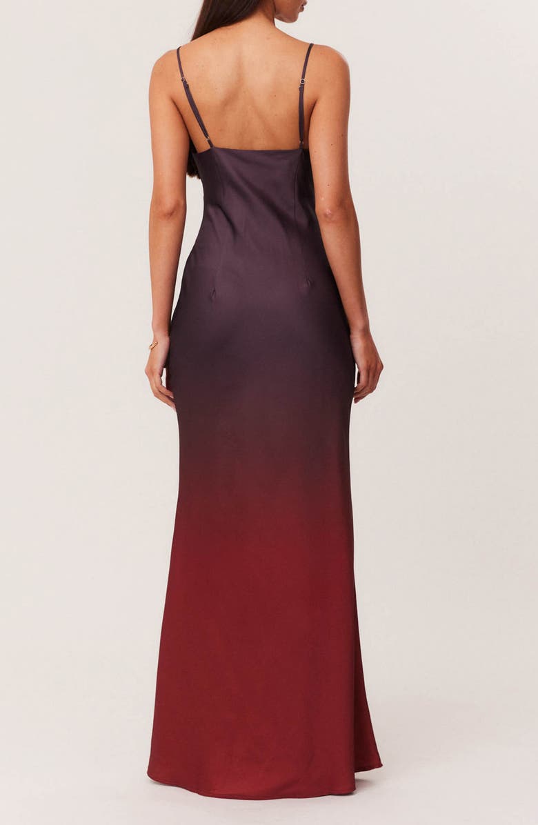 SNDYS Amaya Ombré Satin Slipdress, Alternate, color, Plum Ombre