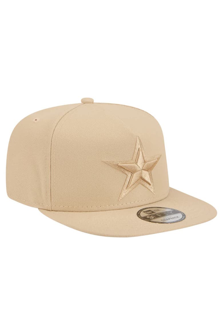 Men's New Era Light Beige Dallas Cowboys Color Pack A-Frame 9FIFTY Snapback Hat, Alternate, color, Light Beige