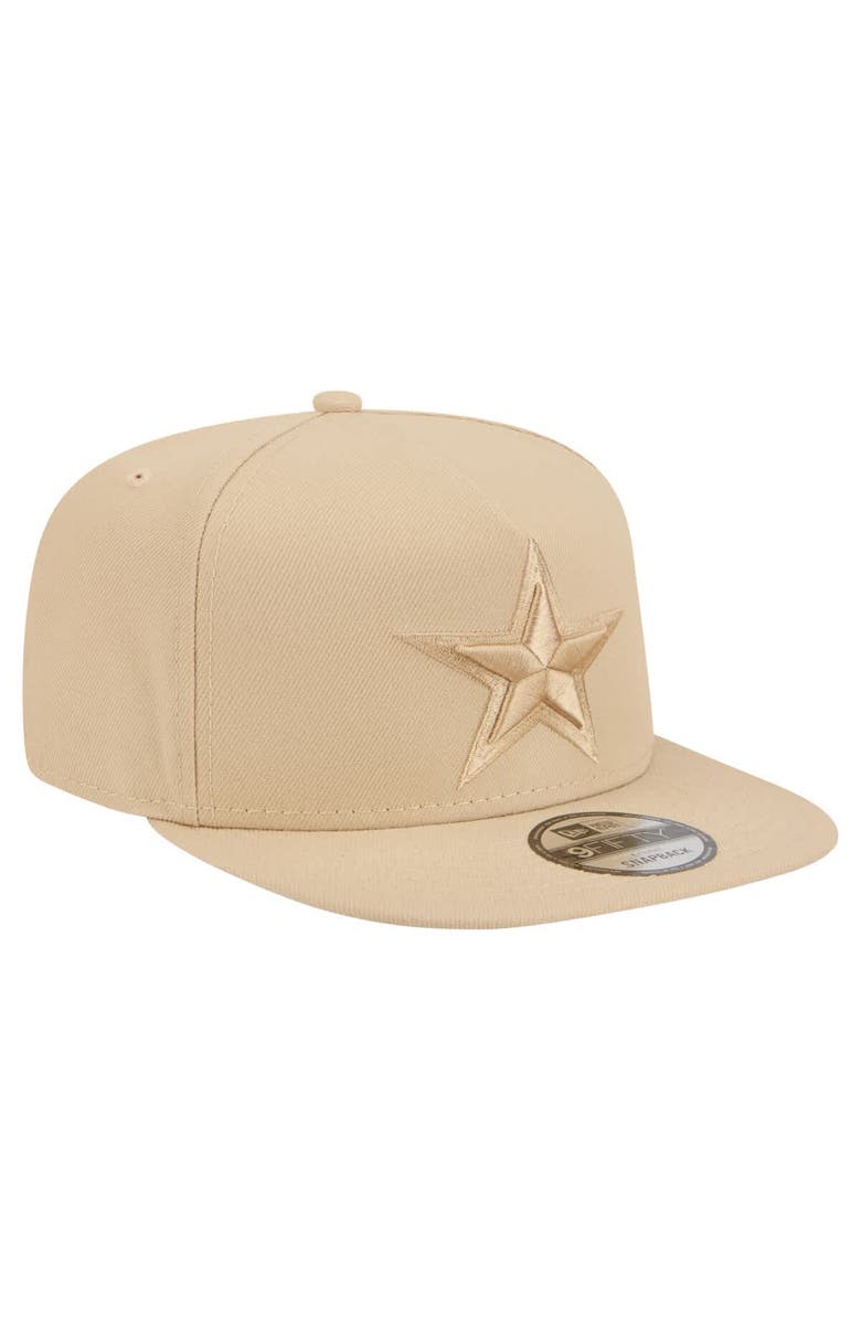 New Era Men's New Era Light Beige Dallas Cowboys Color Pack A-Frame 9FIFTY Snapback Hat, Alternate, color, Light Beige