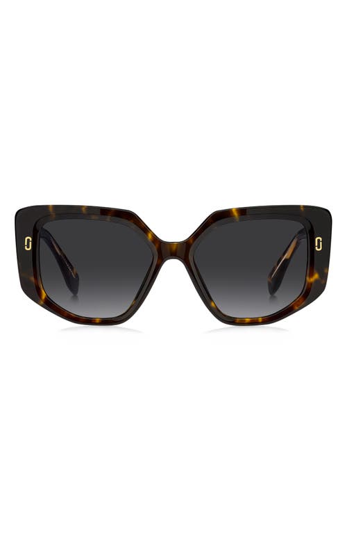 Marc Jacobs 1116s Butterfly Acetate Sunglasses In Havana/dark Grey Sf