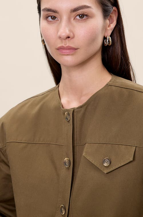 Rebecca Taylor Aria Twill Jacket In Green