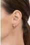 White Rhodium Plated CZ 9.25mm Huggie Hoop Earrings