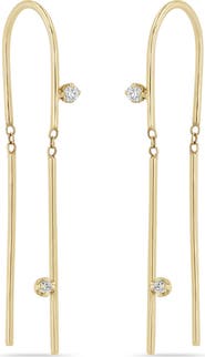 Zoë Chicco Diamond Wire Threader Earrings