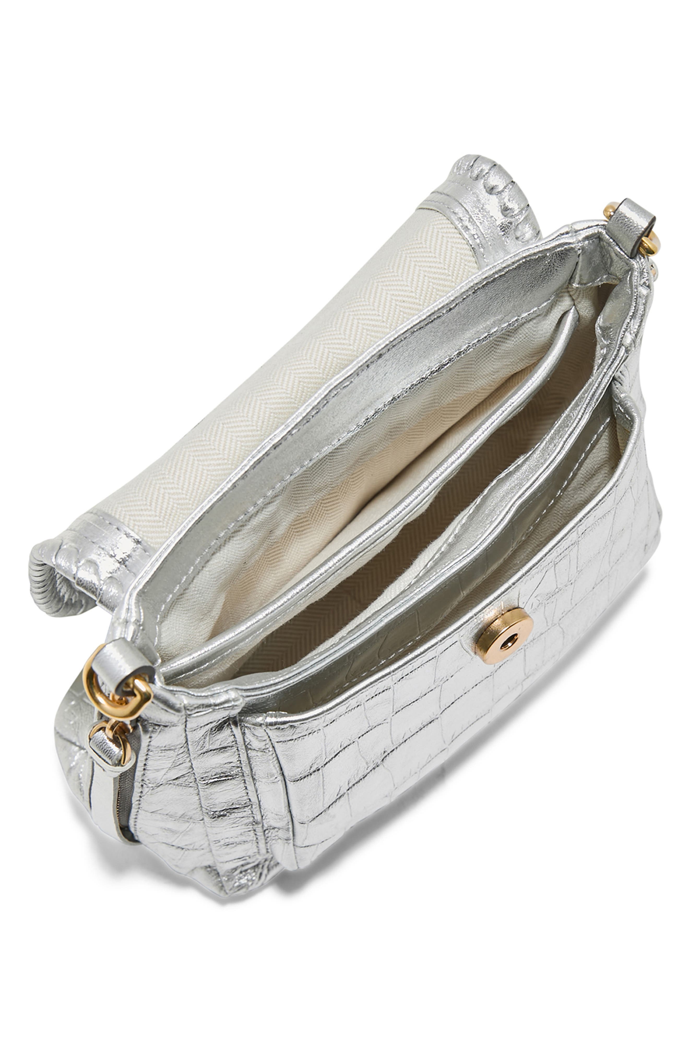 AIMEE All for Love Genuine Calf Hair & Leather Mini Crossbody Bag, Alternate, color, Metallic Silver Croco