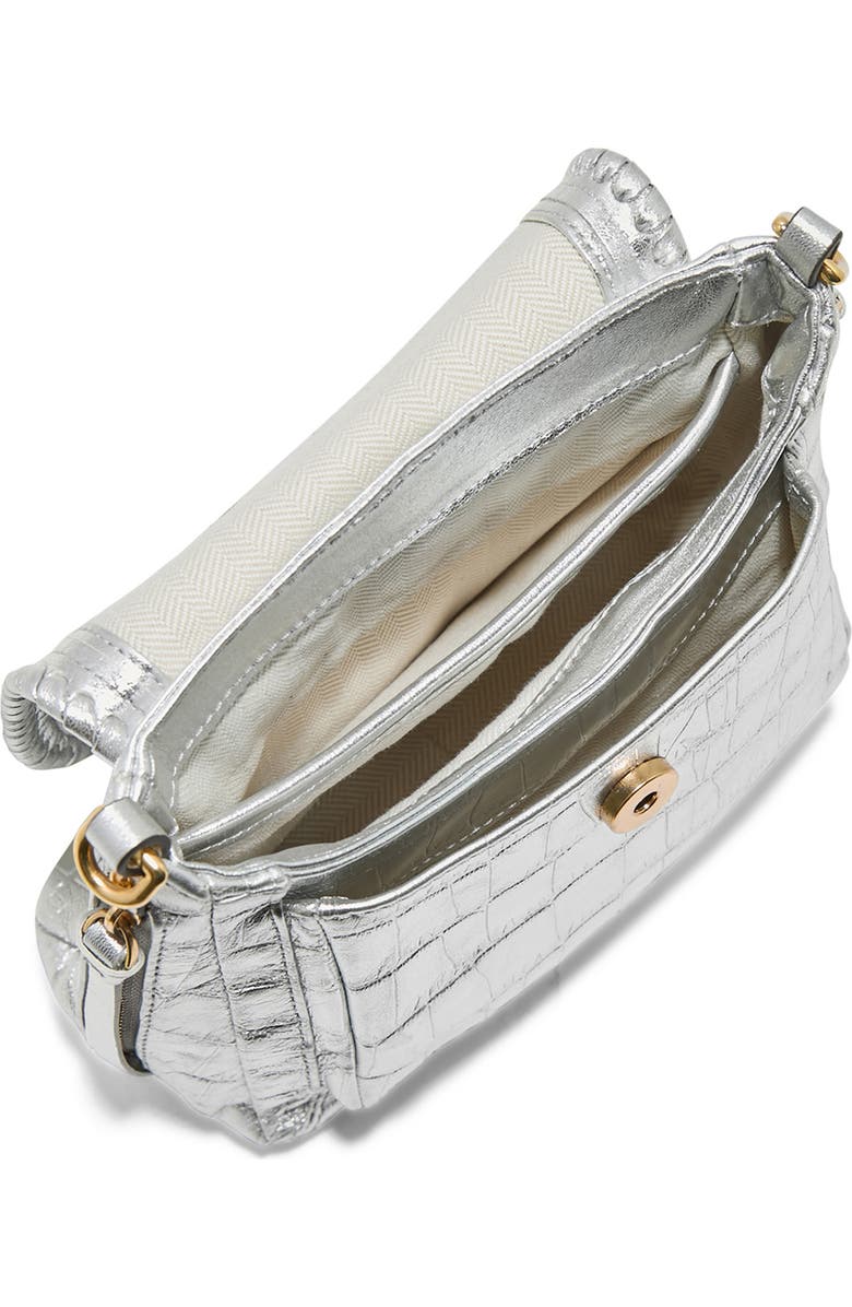 AIMEE All for Love Genuine Calf Hair & Leather Mini Crossbody Bag, Alternate, color, Metallic Silver Croco