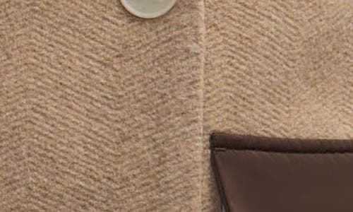 Scotch & Soda Nissa Water Repellent Peacoat With Removable Bib In Gold