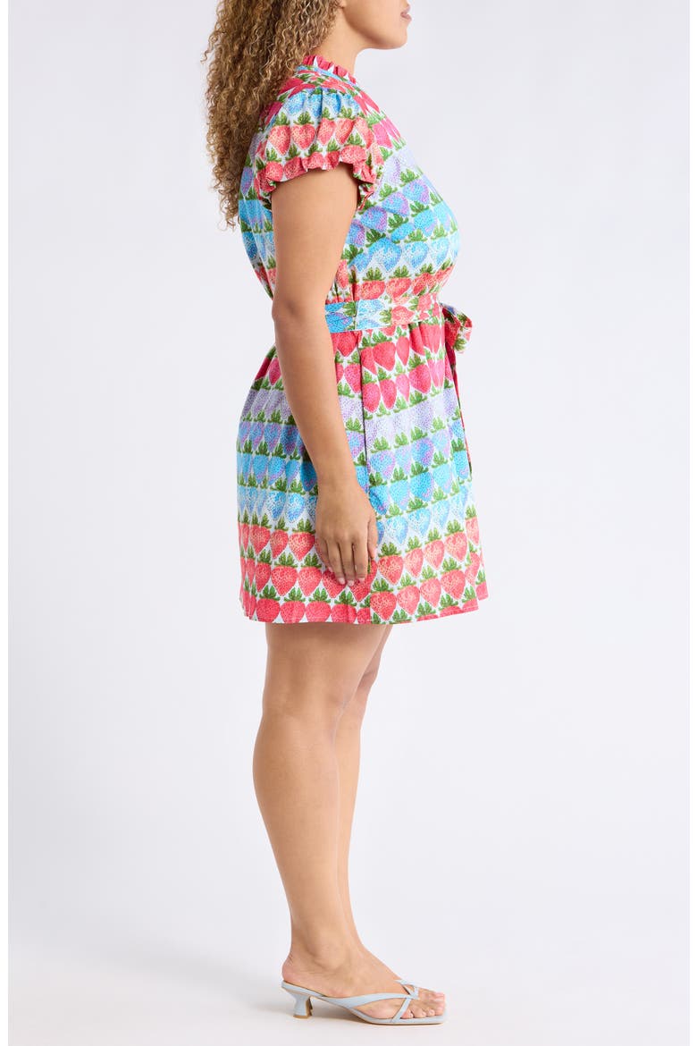 Pansie Floral Orela Shift Minidress, Alternate, color, PURPLE MULTI