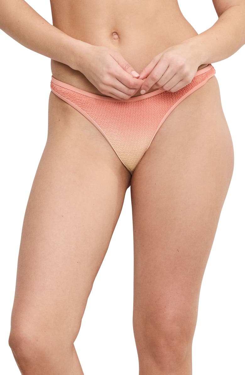 Good American Always Fits Bikini Bottoms, Main, color, Peach Ring001