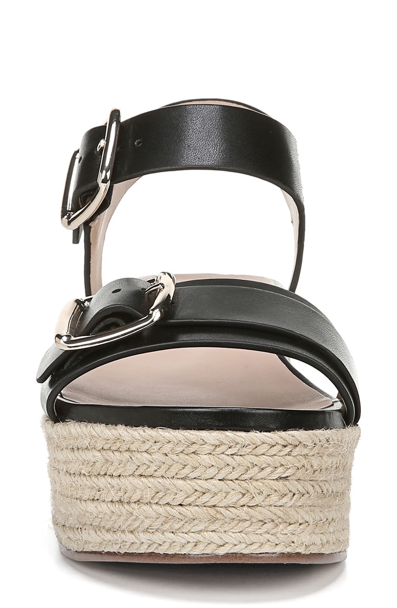 27 Edit Jovana Espadrille Platform Sandal, Alternate, color, BLACK LEATHER