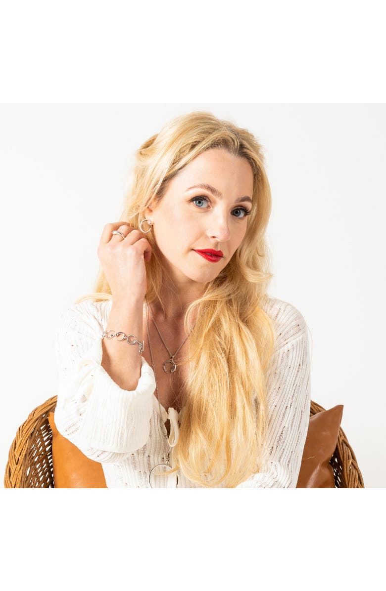 Lucy Quartermaine Large Luna Studs, Alternate, color, Sterling Silver