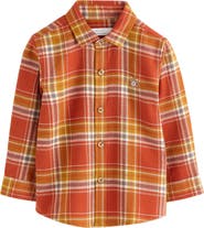 NEXT Kids' Bear Emblem Plaid Shirt