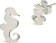 Sterling Forever Seahorse Stud Earrings