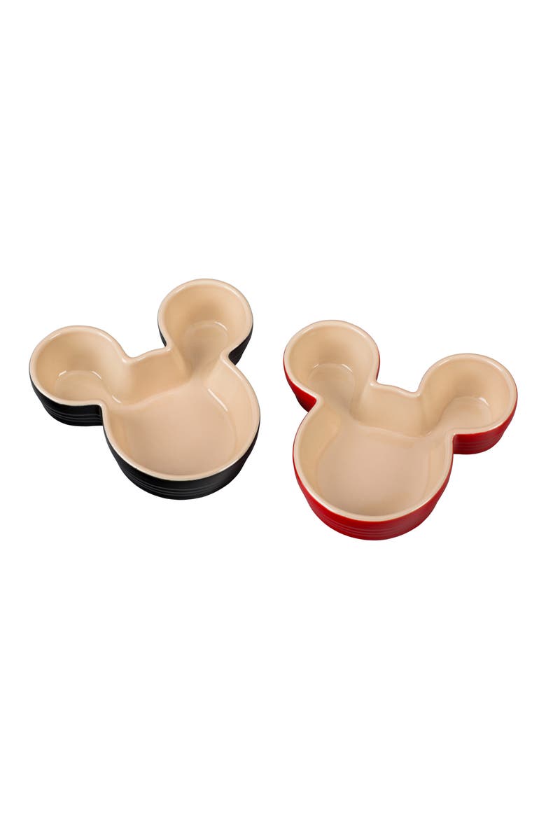 Mickey Mouse Set of 2 Ramekins, Main, color, CERISE/ BLACK